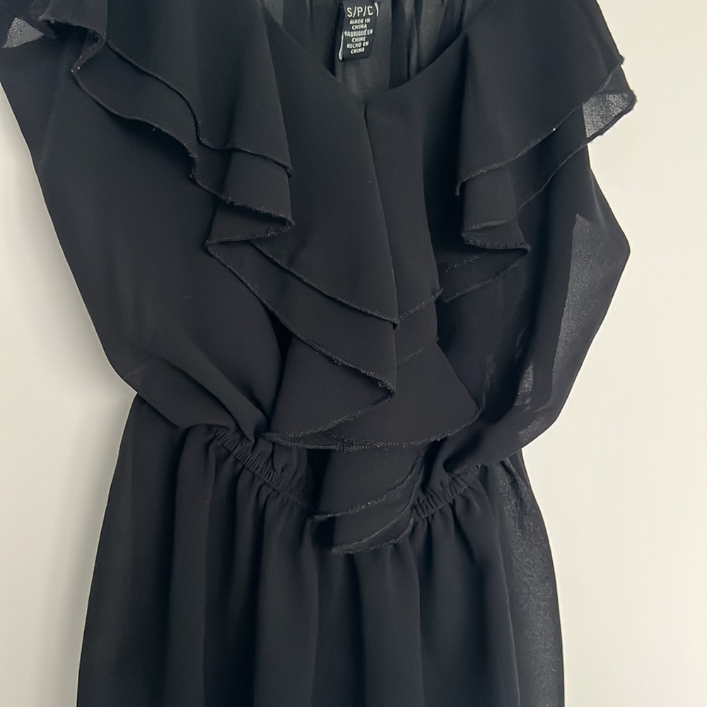 Black Blouse Tank Top - size small